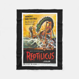 Filmdeken van Reptilicus Monster Fleece Deken