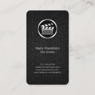 FilmDirector Clapperboard BlackGrunge BusinessCard Visitekaartje