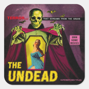 filmdoos "The Undode" Vierkante Sticker