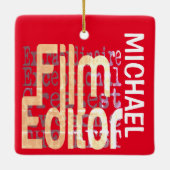 Filmeditor Extraordinaire CUSTOM Keramisch Ornament (Achterkant)