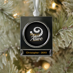 Filmfotografie - Film is live fotograaf Verzilverd Banner Ornament