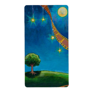 Filmfotografie kunst leuk landschapsschilderij etiket