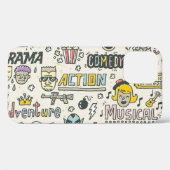Filmgenres: TV-Shows Doodle Set Case-Mate iPhone Case (Achterkant (horizontaal))