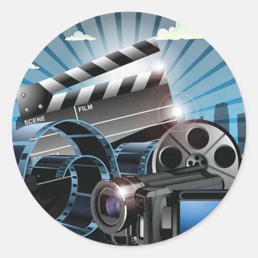 Filmindustrie Ronde Sticker (Voorkant)