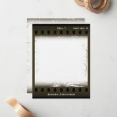 Filmkaart (olijfolie) notitiekaartje (Voorkant / Achterkant in situ)