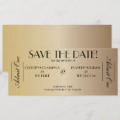 Filmkaart Save the Date-aankondiging (Gold2) Save The Date (Voorkant / Achterkant)