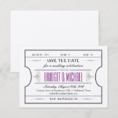 filmkaartje bruiloft Save the date (Voorkant / Achterkant)