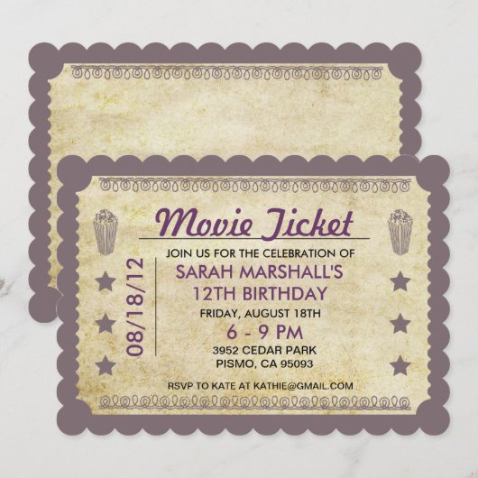 Filmkaartje Thema Kaart (Voorkant / Achterkant)