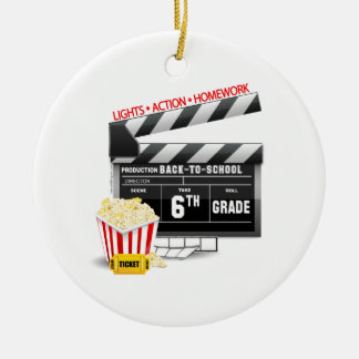 Filmklapbord van de 6de Grade Keramisch Ornament