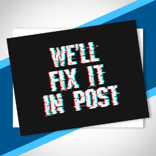 Filmmakend Citaat zullen wij het in postGlitch Vid Briefkaart