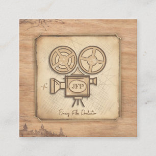 Filmmaker, acteur, filmregisseur, cameraman vierkante visitekaartje