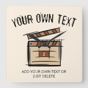 Filmmaker, acteur, filmregisseur producent cadeau  vierkante klok