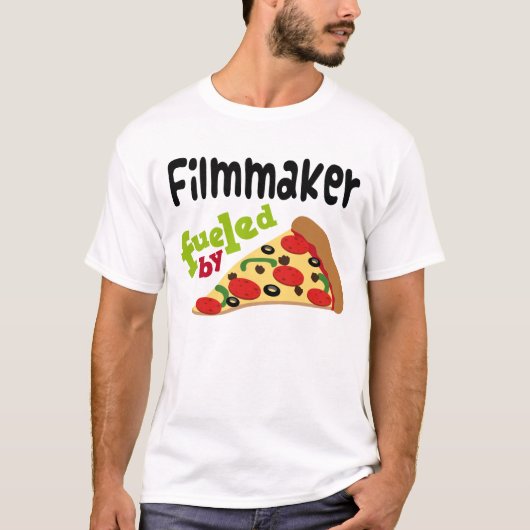 Filmmaker (Funny) Pizza T Shirt (Voorkant)