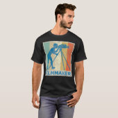  filmmaker met Retrostijl T-shirt (Voorkant volledig)