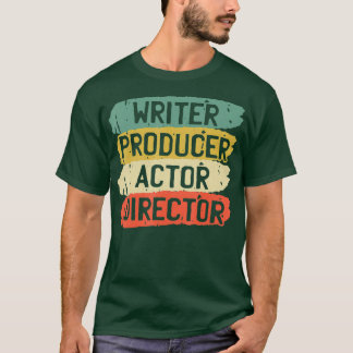 Filmmaker Producer Schrijver Actor en Film Retro T-shirt