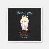 Filmnacht op zaterdag Feestpopcorn Kinderen Servet (Voorkant)