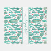 Filmpatroon van witte tonijn fleece deken (Voorkant (Horizontaal))