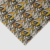 Filmpatroon van witte, zwarte en goudveer tissuepapier (Detail)