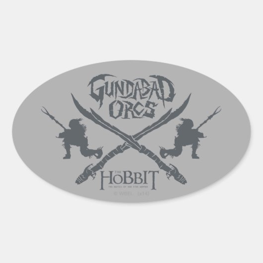 Filmpictogram Gundabad Orcs Ovale Sticker (Voorkant)