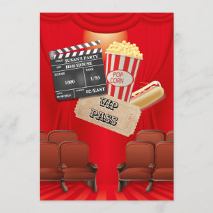 Filmplankspeler VIP popcorn-kaartenkaartje Kaart