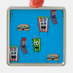 filmpopcorn metalen ornament