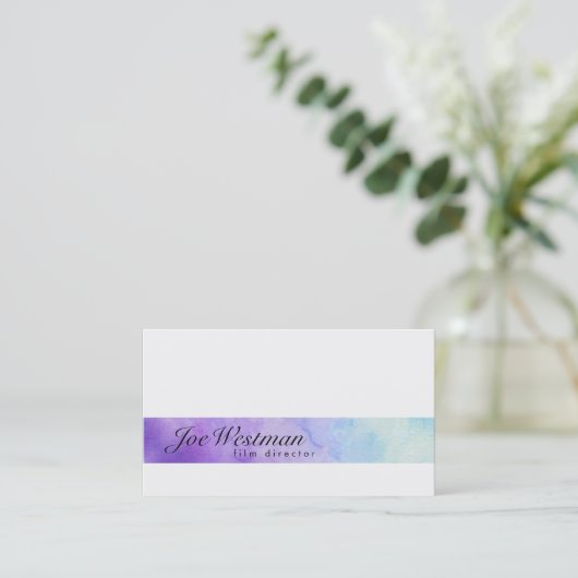 Filmregisseur Beeldende Kunst Media Waterverf Stri Visitekaartje (Staand voorkant)