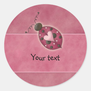 Filmroze hartritme ronde sticker