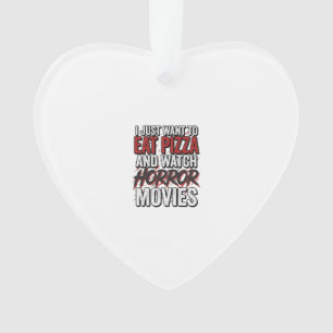 Films d'horreur de pizza Typographie vintage Hallo
