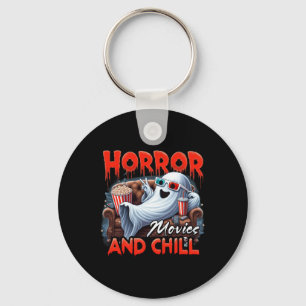 Films en Chill Spooky Ghost Movie Liefhebbers Gesc Sleutelhanger