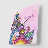 Films en cirkels vierkante klok (Hoek)