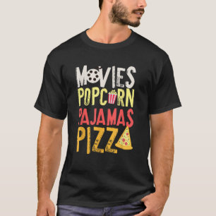 Films Popcorn Pyjama's Pizza Plezierige Snack Eten T-shirt