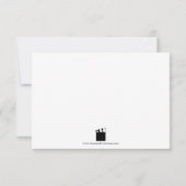 Filmscherm en gordijnverjaardag Dank u kaart (Achterkant)