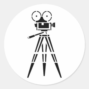  filmset camera ronde sticker
