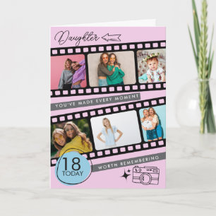 Filmsstrip Foto Aandenken 18e Verjaardag Dochter C Kaart