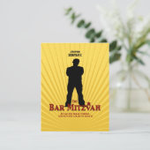 FilmStar Bar Mitzvah Reply RSVP Yellow Blue Kaartje (Staand voorkant)