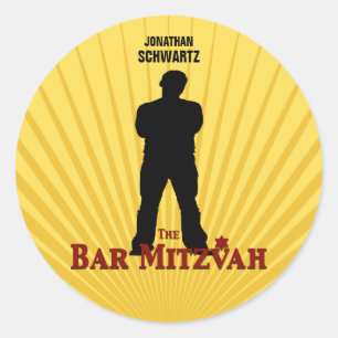 FilmStar Bar Mitzvah Sticker Yellow Blue