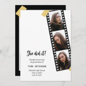 Filmstrip 4 Fotocollage Afstuderen Aankondiging (Voorkant / Achterkant)