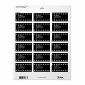 Filmstrip aangepaste Adresetiketten Etiket (Full Sheet)