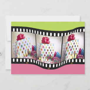 Filmstrip Birthday Party Invitation Kaart