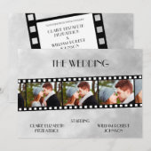 Filmstrip Foto Collage Weddenschap Save The Date (Voorkant / Achterkant)