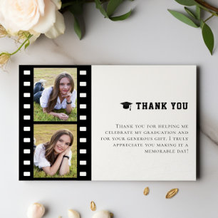 Filmstrip Fotocollage Afstuderen Dank u Bedankkaart