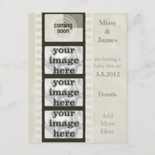 filmstrip komt binnenkort foto-Briefkaarten Aankondigingskaart