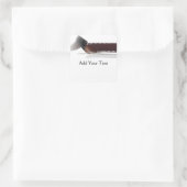 Filmstrip met reflectie op wit vierkante sticker (Tas)