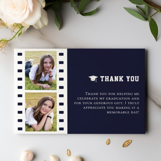 Filmstrip Photo Collage Graduation Merci bleu