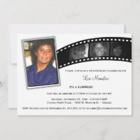 filmstrip verrassingsfeestfoto uitnodigen