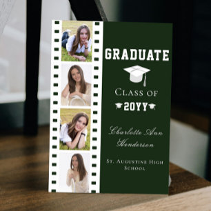 Filmstrip Vier foto collage Afstuderen Green Kaart