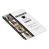 Filmstrip Vier foto collage Afstuderen | Wit Magneet (Rechterzijde)