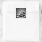 Filmstrip Vierkante Sticker (Tas)