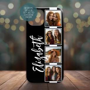 Filmstrippen voor zwart-wit fotocollage op vierkan Case-Mate iPhone 14 plus hoesje
