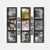 Filmstrips 9 Fotoframes Fleece Blanket Deken (Voorkant (Horizontaal))